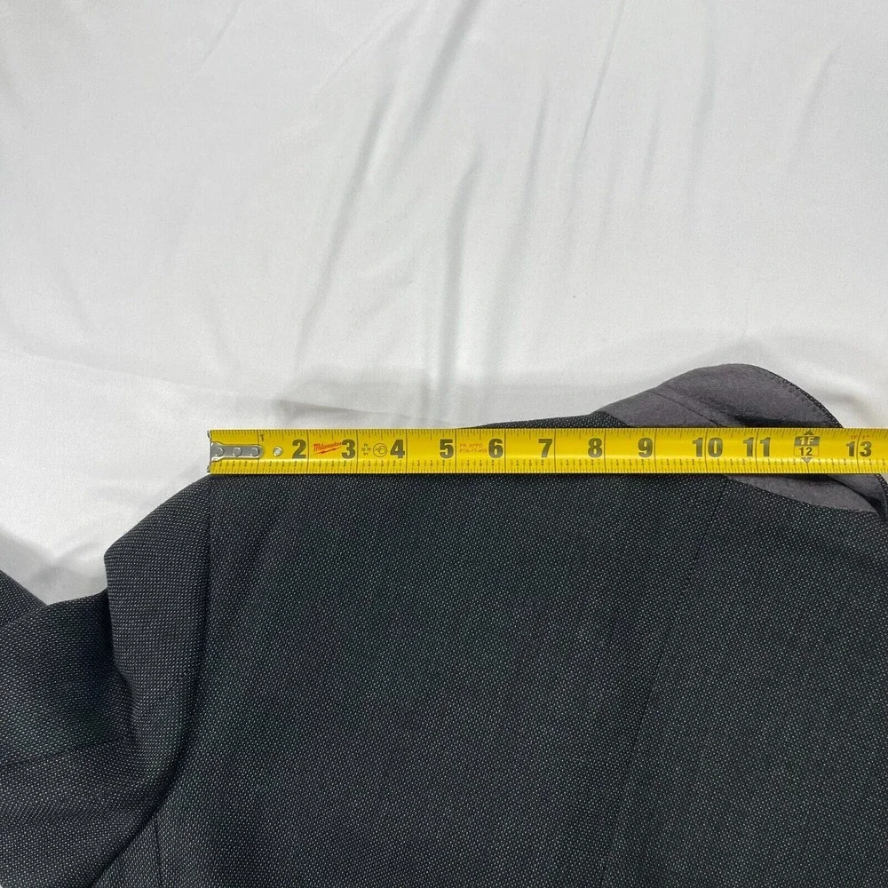 Gianni‎ 100% Wool Blazer Suit Jacket Mens 44 Black 2-Button Sport Coat